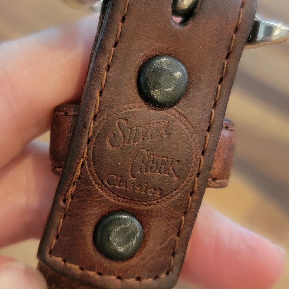 Silver Creek Classics Brown Leather Belt w Silver Hardware C70285 - Picture 12 of 12
